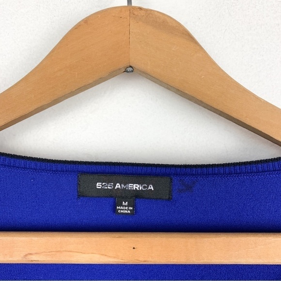 525 America Cobalt Blue Boat Neck Bell Sleeve Lightweight Sweater Sz M - Picture 4 of 7